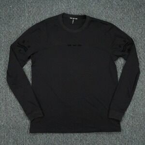 Sun Day Red Shirt Mens Medium Black Long Sleeve Tee Spellout Golf Tiger Woods